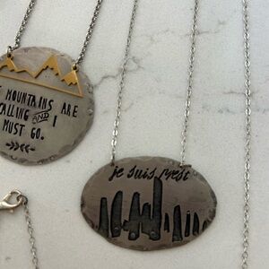 Outlander Inspired Metal Je Suis Prest Necklace by artisan So Beautifully Broken